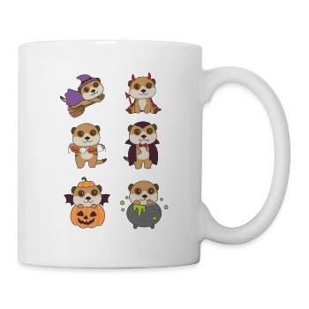 Meerkat Halloween Devil Pumpkin Vampire Costume - Mug - white - Right