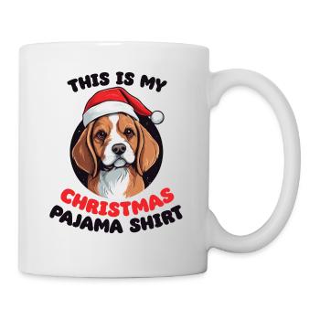Beagle Noël Pyjamas Chiens - Mug blanc - blanc - Droite