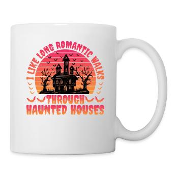I Like Long Romantic Walks Through Haunted Houses3 - Mug - white - Right
