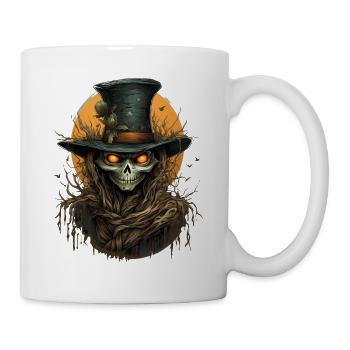 Scarecrow Halloween Cartoon Scary Scarecrow - Mug - white - Right
