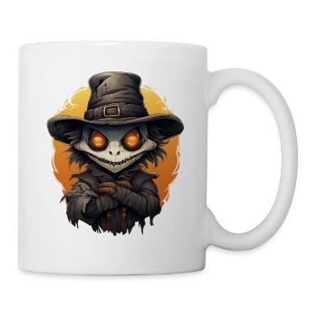 Scarecrow Halloween Cartoon Scary Scarecrow - Mug - white - Right