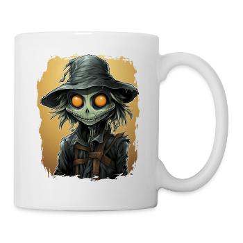 Scarecrow Halloween Cartoon Scary Scarecrow - Mug - white - Right
