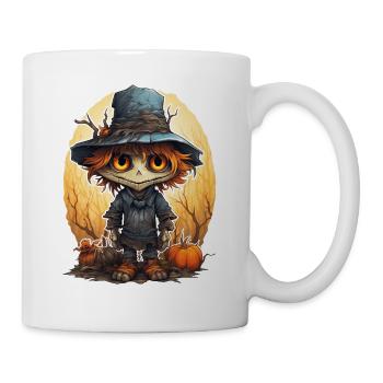 Scarecrow Halloween Cartoon Scary Scarecrow - Mug - white - Right