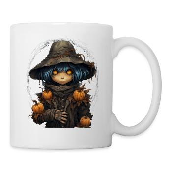 Scarecrow Halloween Cartoon Scary Scarecrow - Mug - white - Right