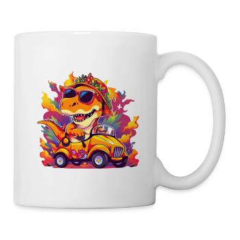 T-Rex Drives Monster Truck I'm 2nd Birthday - Mug - white - Right