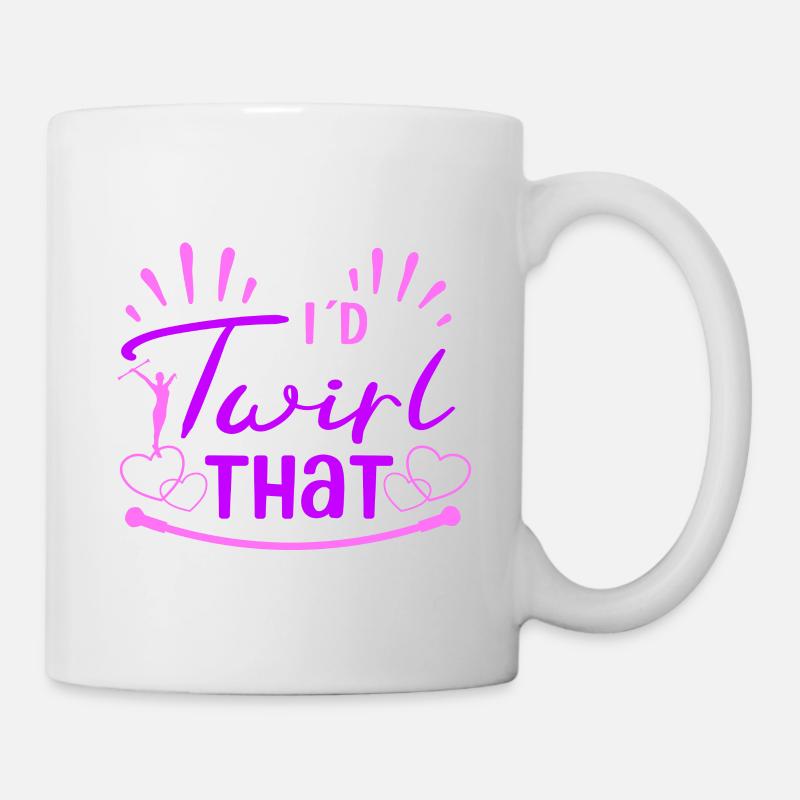 Baton Twirling Je ferais tournoyer cette idée cadeau de bâton - Mug blanc - blanc