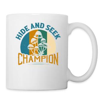 Mycologue champignon champion de cache-cache - Mug blanc - blanc - Droite