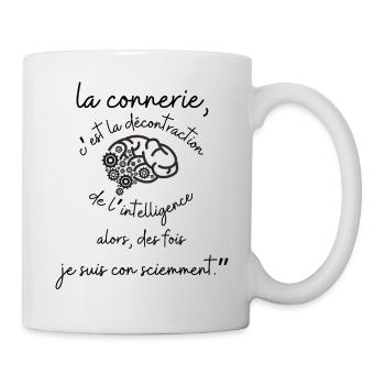 t-shirt humoristique, cadeau homme, femme, humour - Mug blanc - blanc - Droite