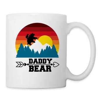 Daddy Bear climb the Mountain in Forest der Bär - Tasse - Weiß - Rechts