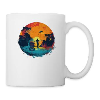 Disc Golf Player Disc Golfer Game Vintage - Mug blanc - blanc - Droite