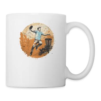 Disc Golf Player Disc Golfer Game Vintage - Mug blanc - blanc - Droite