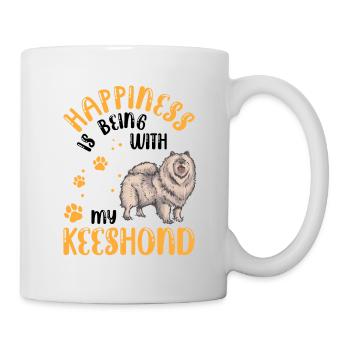 Wolfspitz makes you happy German Spitz - Mug - white - Right