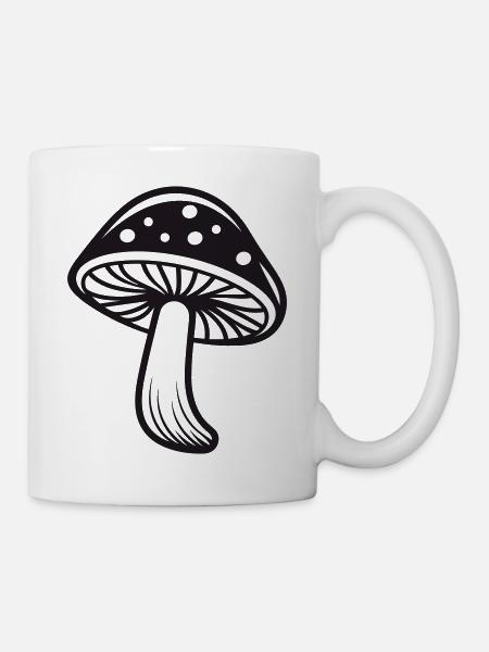 Pilz - Tasse - Weiß