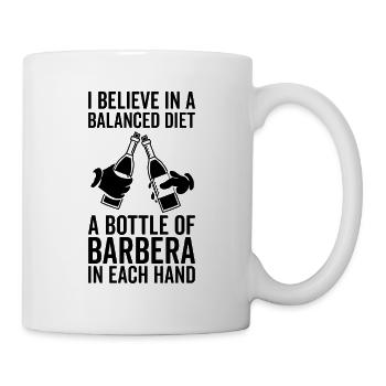 Balanced diet bottle Barbera lovers - Mug - white - Right