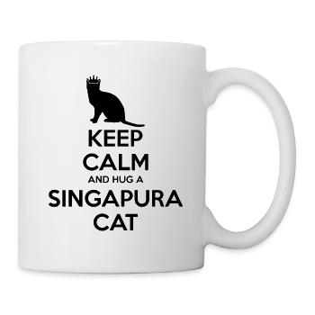 Restez calme - Singapura Cat Maman Daddy - Mug blanc - blanc - Droite