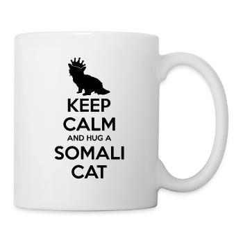 Restez calme - Somali Cat Maman Père - Mug blanc - blanc - Droite