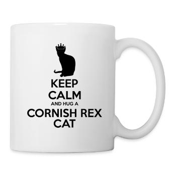 Restez calme - Cornish Rex Cat Mama Papa Papa Papa - Mug blanc - blanc - Droite