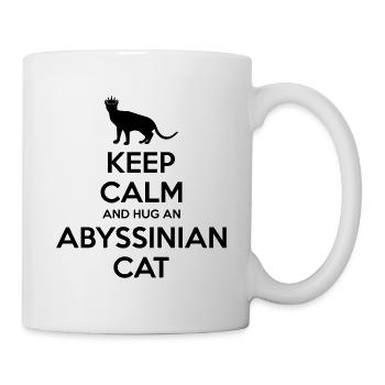 Stay calm - Abyssinian cat mom dad - Mug - white - Right