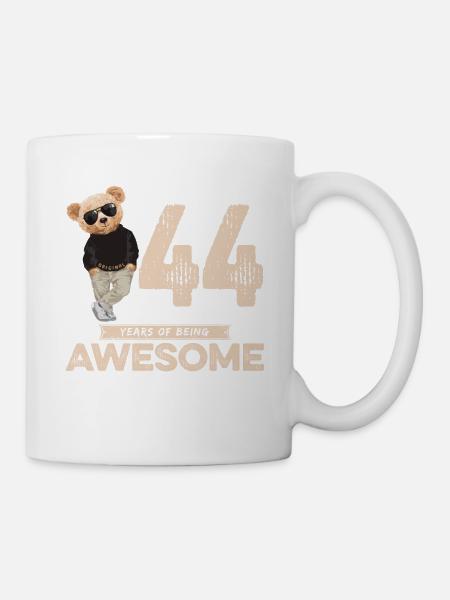 44 Years of being Awesome Teddy Bear - Tasse - Weiß