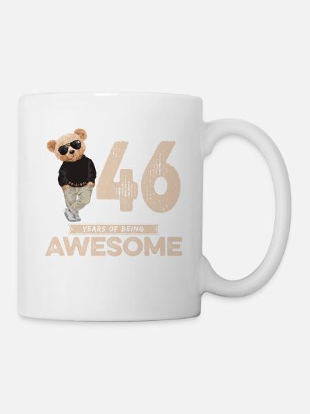 46 Years of being Awesome Teddy Bear - Mug - white