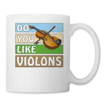 AIMEZ-VOUS LES VIOLONS - Mug blanc - blanc - Droite