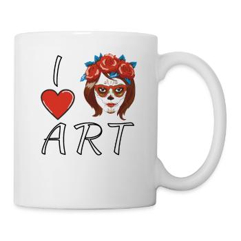 I LOVE ART MUERTOS - Mug - white - Right