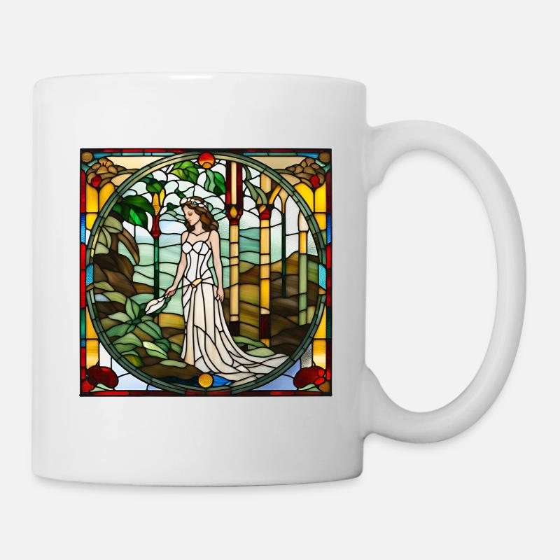Brautglas - altmodernes Design - Tasse - Weiß