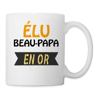Mon Beau papa Unique Et Précieux En Or - Mug blanc - blanc - Droite