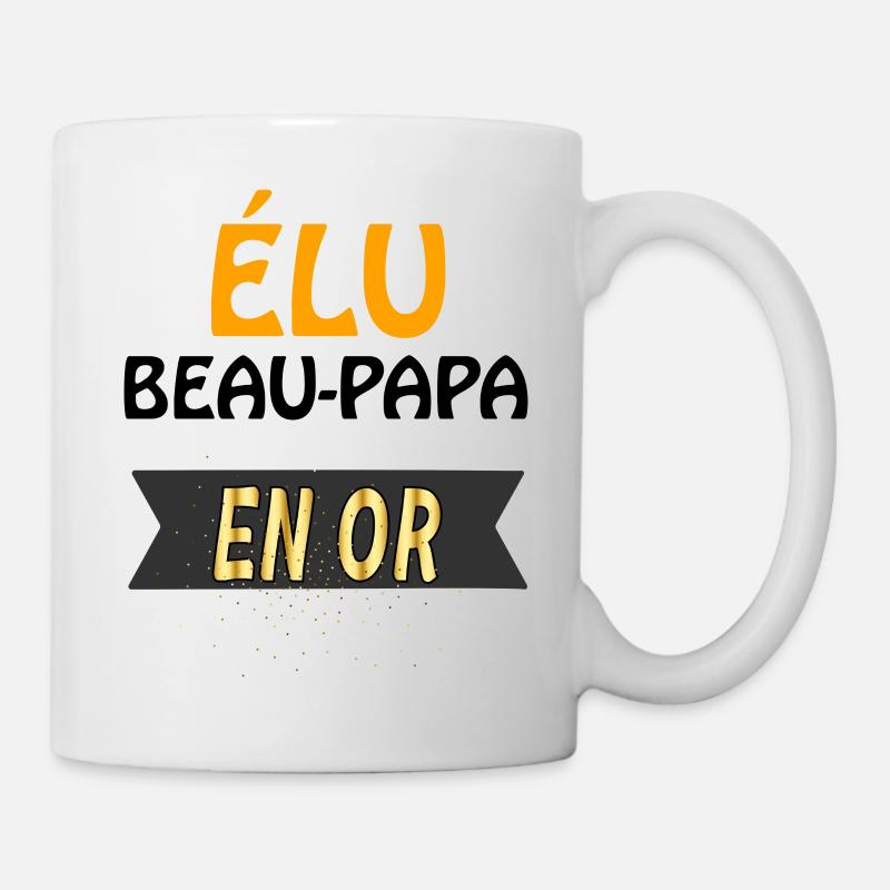 Mon Beau papa Unique Et Précieux En Or - Mug blanc - blanc