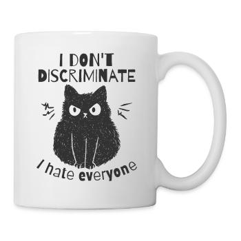 I don't discriminate, I hate everyone - Mug - white - Right