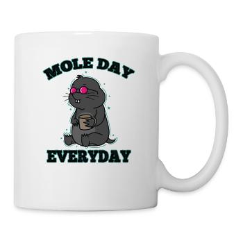 Mole Day Everyday Tier Erdhügel - Tasse - Weiß - Rechts