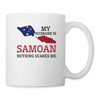 Nothing Scares Me My Wife Is Samoan Husband Samoa - Mug - white - Right