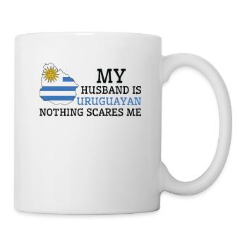 Rien ne me fait peur Ma femme est uruguayenne - Mug blanc - blanc - Droite