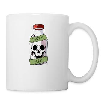 Dairy Is Scary Lactose Intolerant Funny Vegan Cool - Mug - white - Right