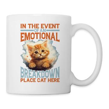 Event Of An Emotional Breakdown, Place Cat Here 5 - Mug - white - Right