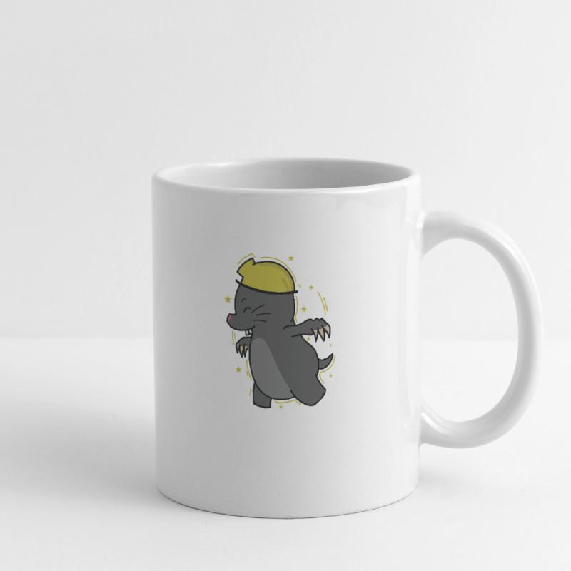 Construction Worker Mole Animal Earthen Mound Mug