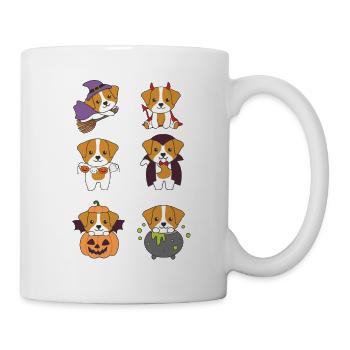 Jack Russell Halloween Devil Pumpkin Vampire - Mug - white - Right
