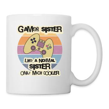Gamer Sister T-Shirt, Gamer Shirt, Gamer Gift, Bro - Mug - white - Right