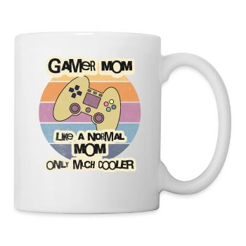 T-shirt Gamer Mom, Chemise maman, Chemise de fête des mères - Mug blanc - blanc - Droite