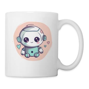 Mädchen Baby Roboter Niedlich Ästhetisch Zukunft Ingenieur - Tasse - Weiß - Rechts