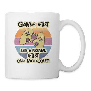 T-shirt d’artiste gamer, chemise d’artiste, chemise de joueur, A - Mug blanc - blanc - Droite