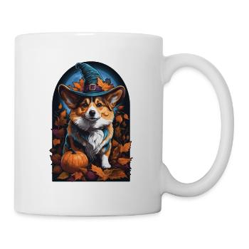 Corgi Witch Halloween Corgi - Mug - white - Right