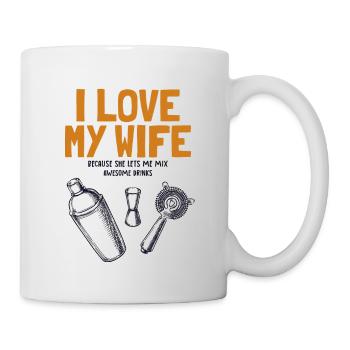 I Love My Wife Bartender Bartender Mixologist - Mug - white - Right