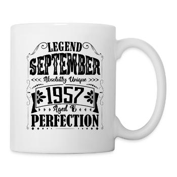 September 1957. September Birthday Gift. - Mug - white - Right