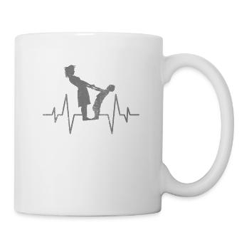 Battement de cœur mère-enfant - Mug blanc - blanc - Droite