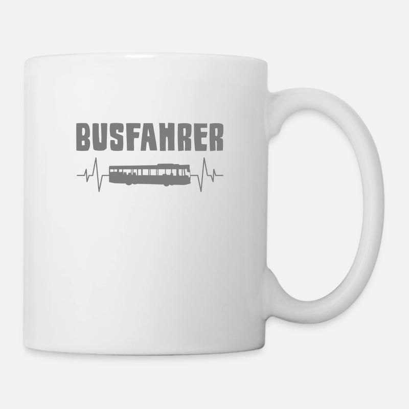 Bus Herzschlag - Tasse - Weiß