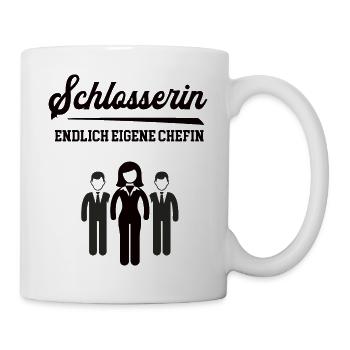 Schlosserin Chefin Firma Betrieb Gründen Schlosser - Tasse - Weiß - Rechts