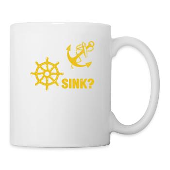 But have we sunk Funny sailboat sail - Mug - white - Right