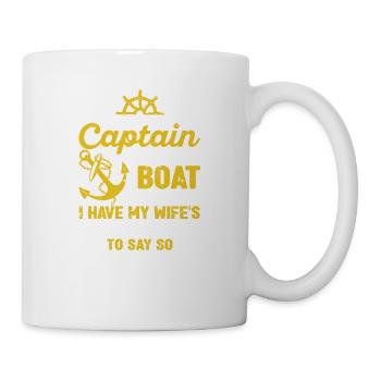 Je suis le capitaine de ce voilier voilier voilier voile - Mug blanc - blanc - Droite