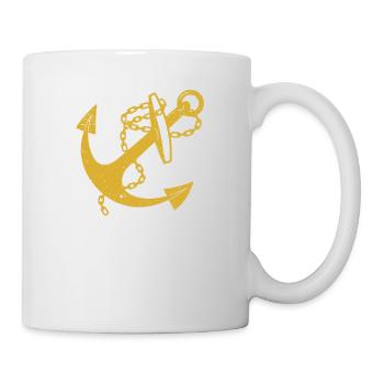Nautical Anchor Funny Boating Sailors Pirates - Mug - white - Right